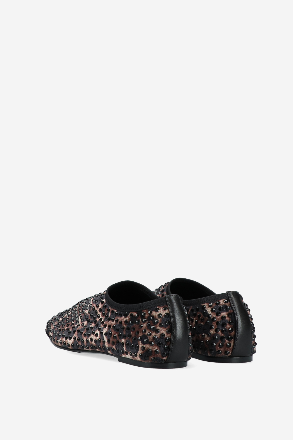 Embellished leopard loafers