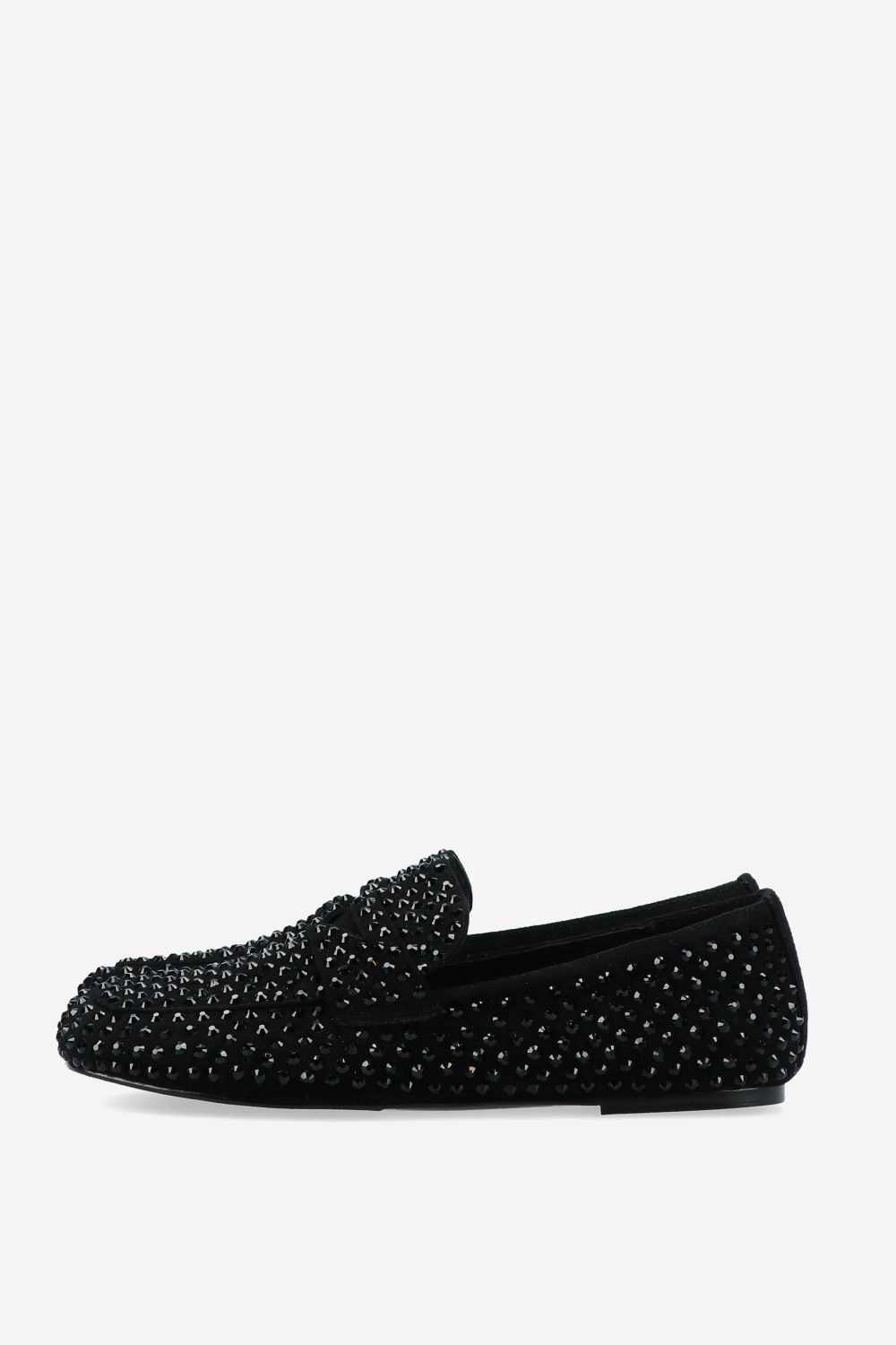 Embellished suede loafers