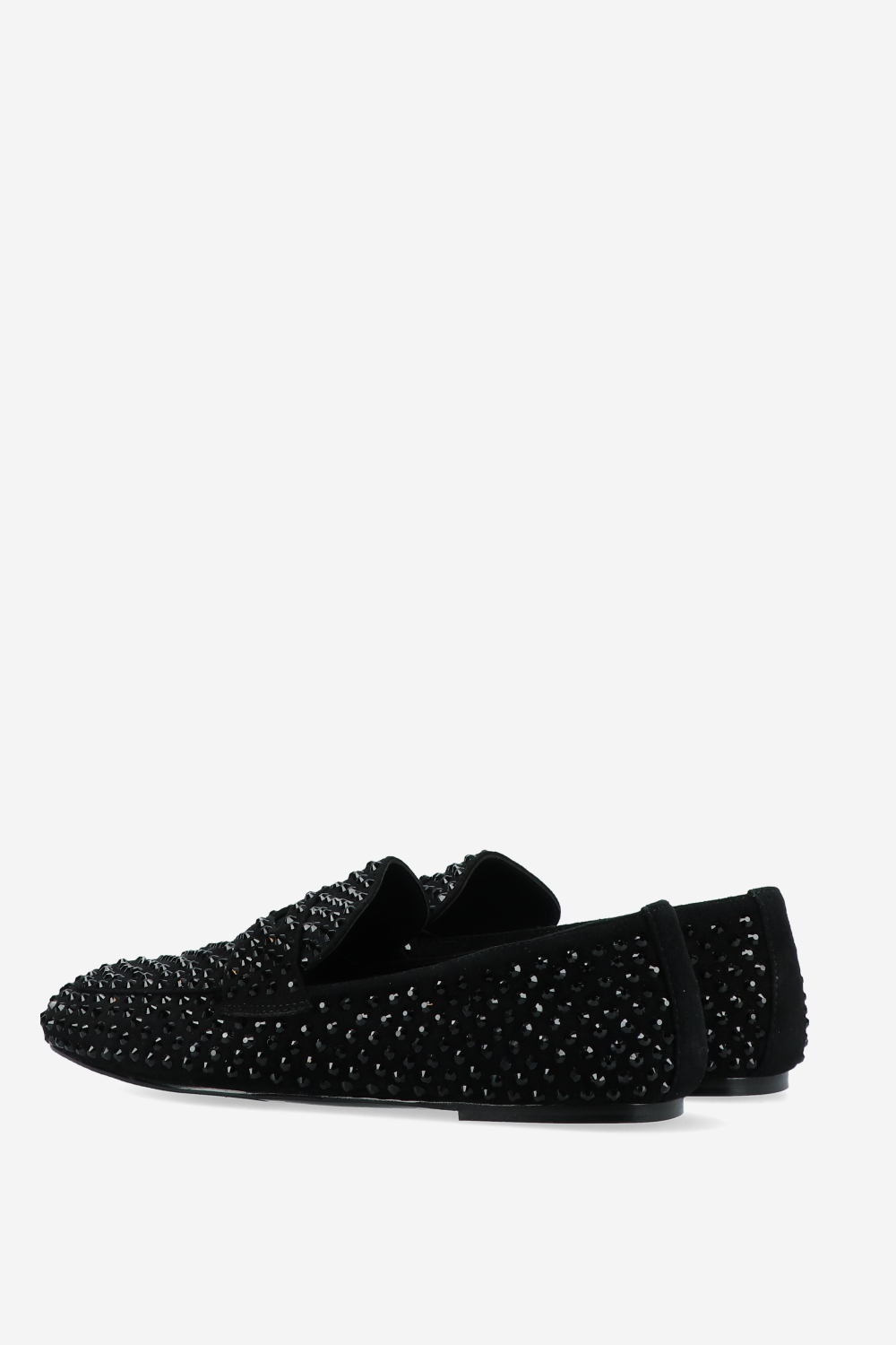 Embellished suede loafers