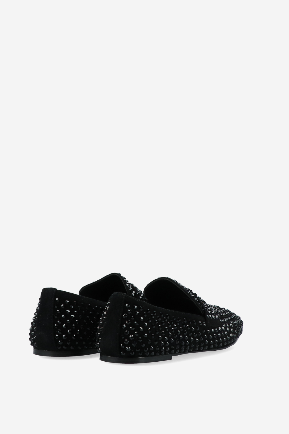 Embellished suede loafers