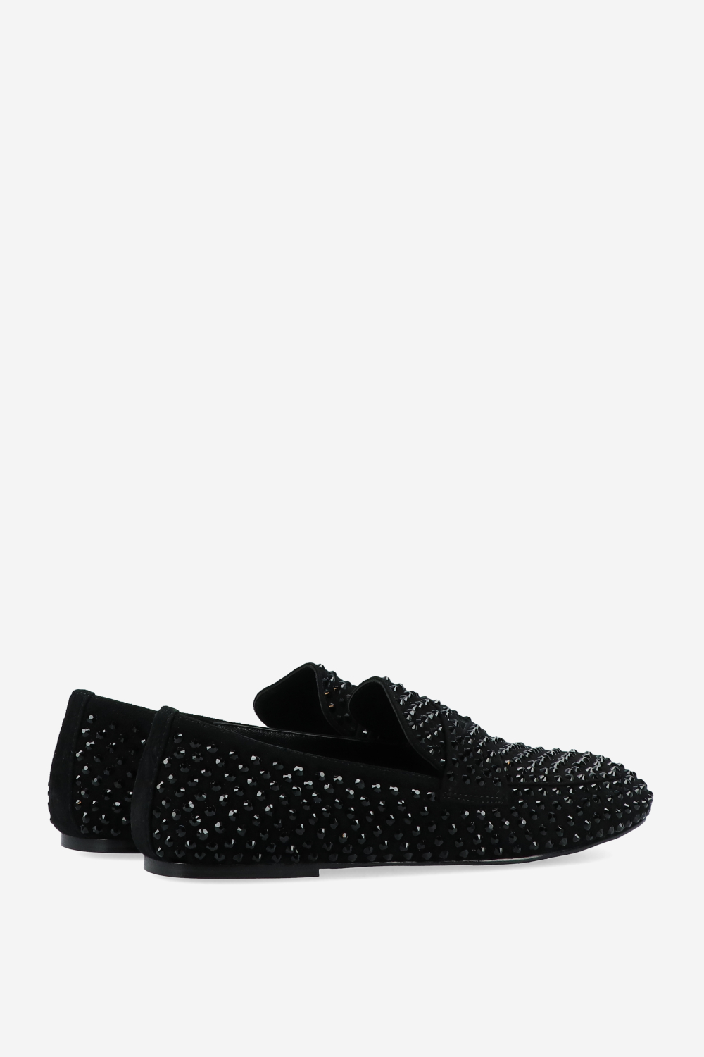 Embellished suede loafers