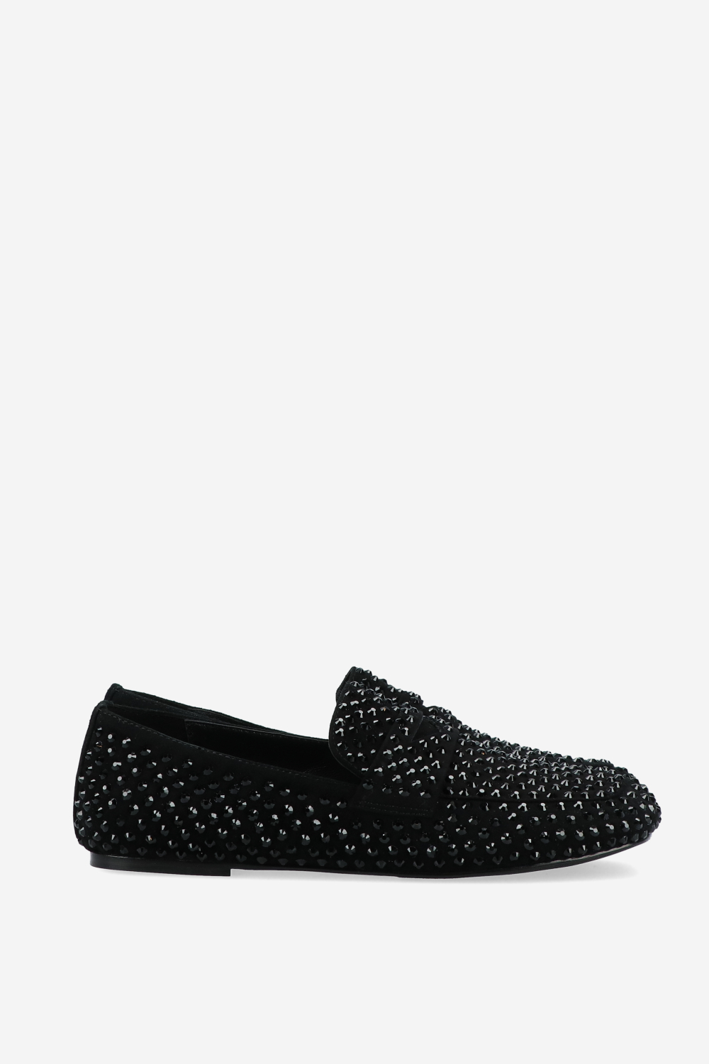 Embellished suede loafers