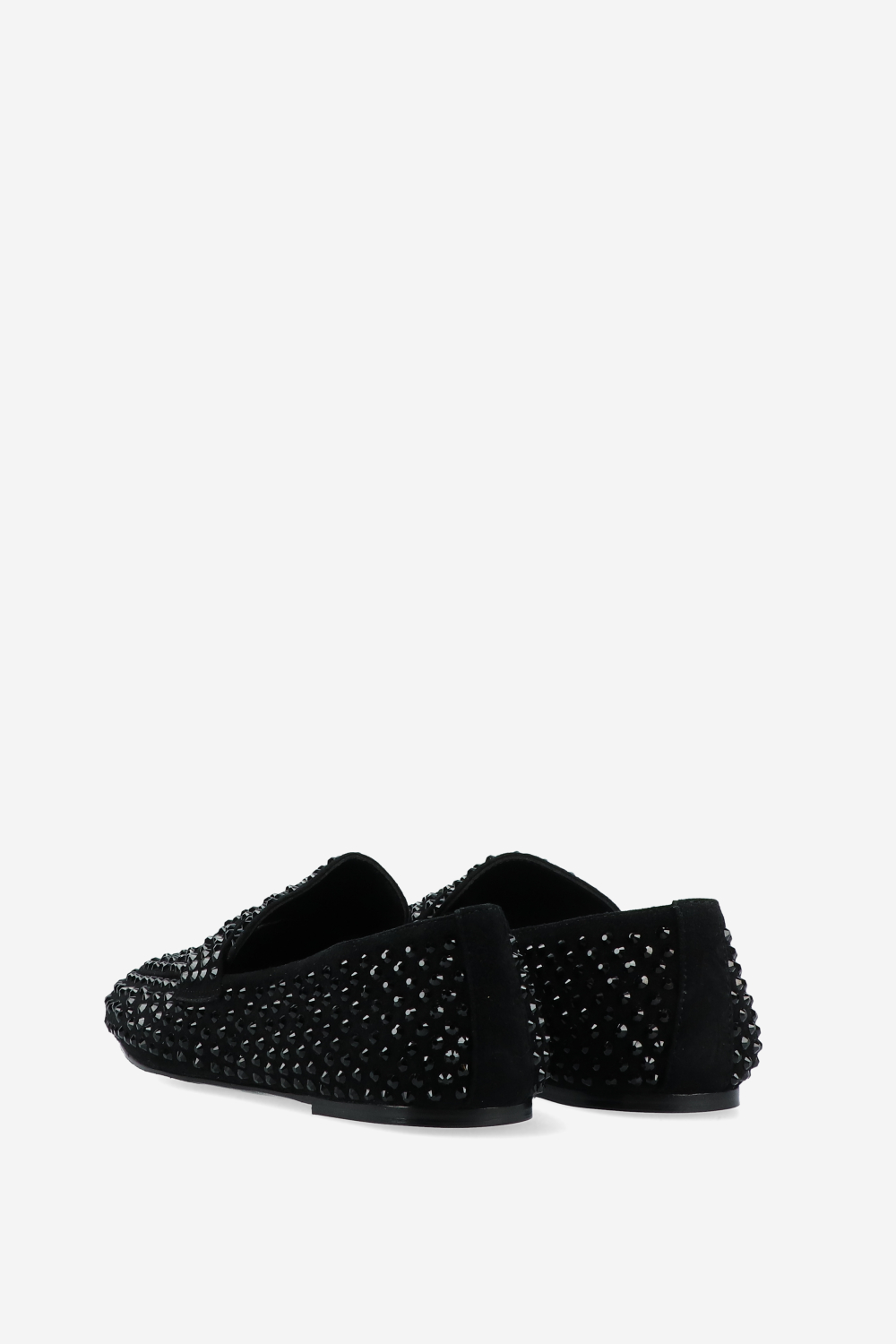 Embellished suede loafers