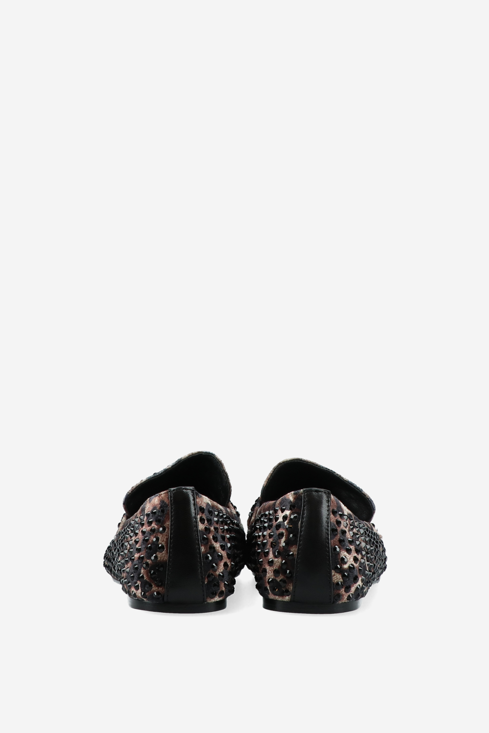 Embellished leopard loafers