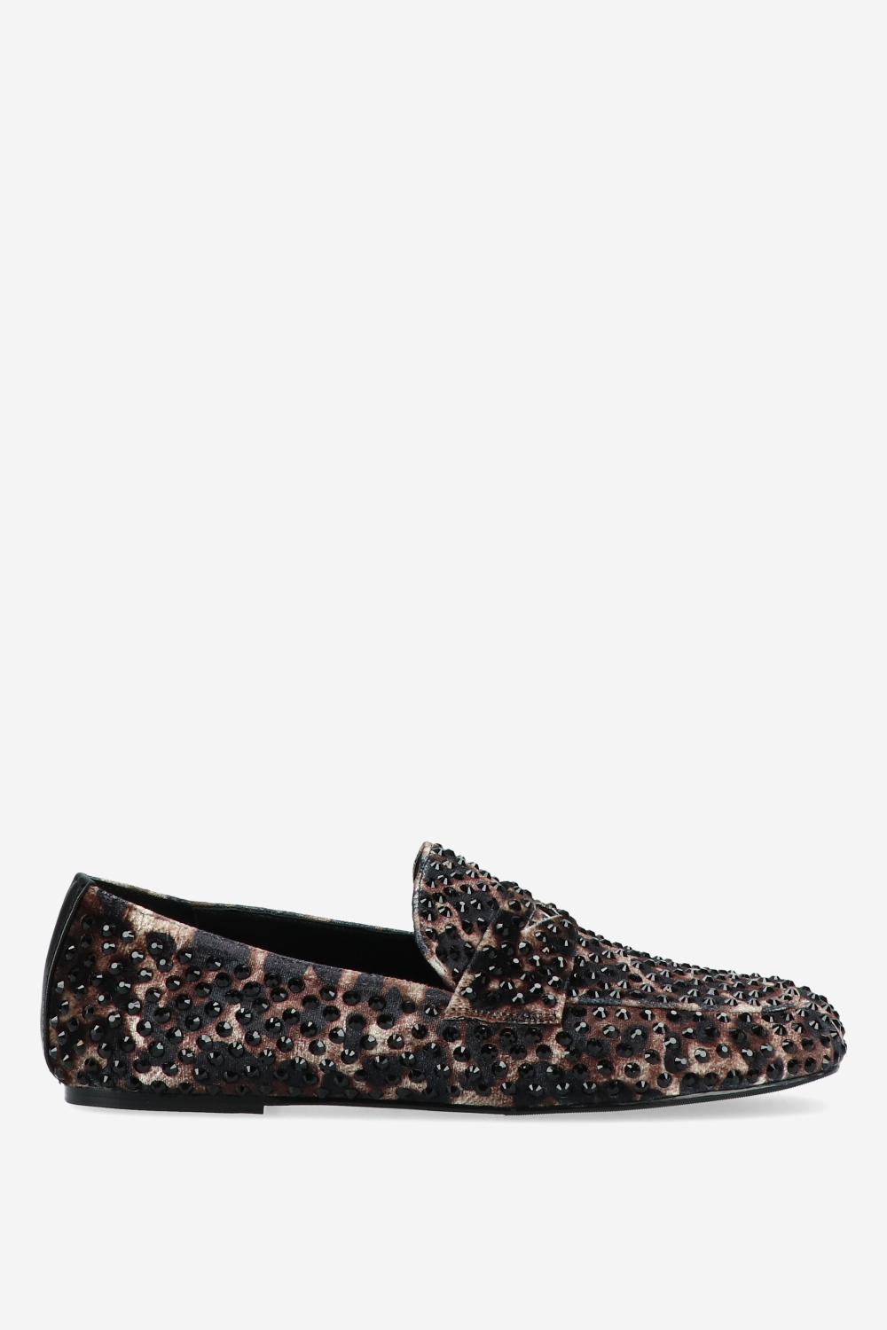 Strategia - Embellished leopard loafers