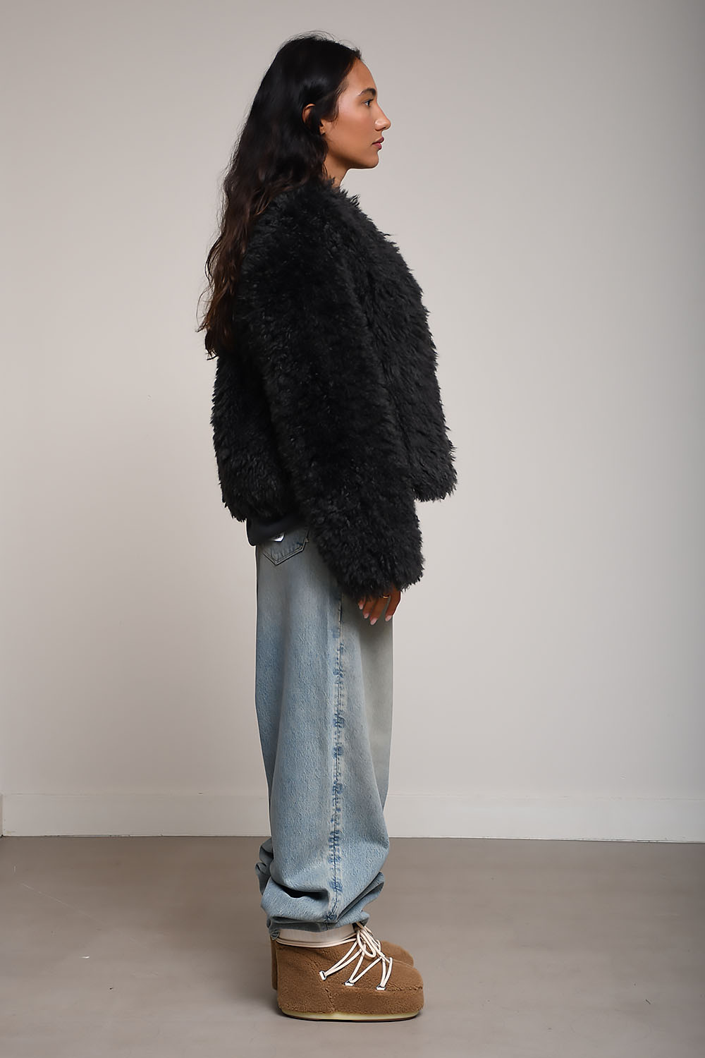 Stand Studio - Charlotte curly faux fur jacket