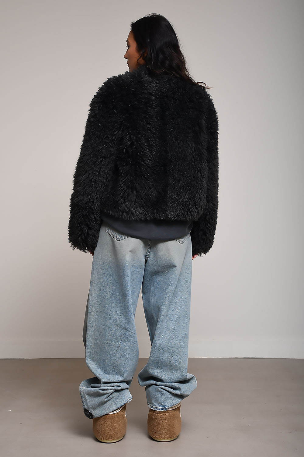 Charlotte curly faux fur jacket