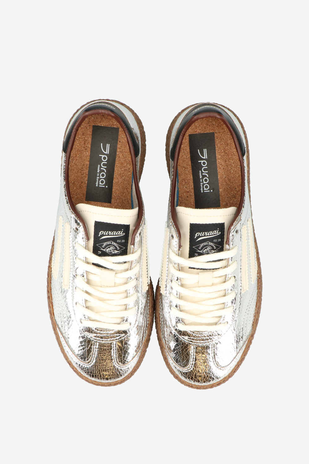 6.01 XS vegan leather cracked sneakers