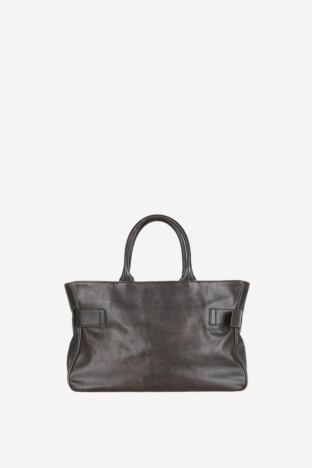 Tote brocle leather shoulder bag