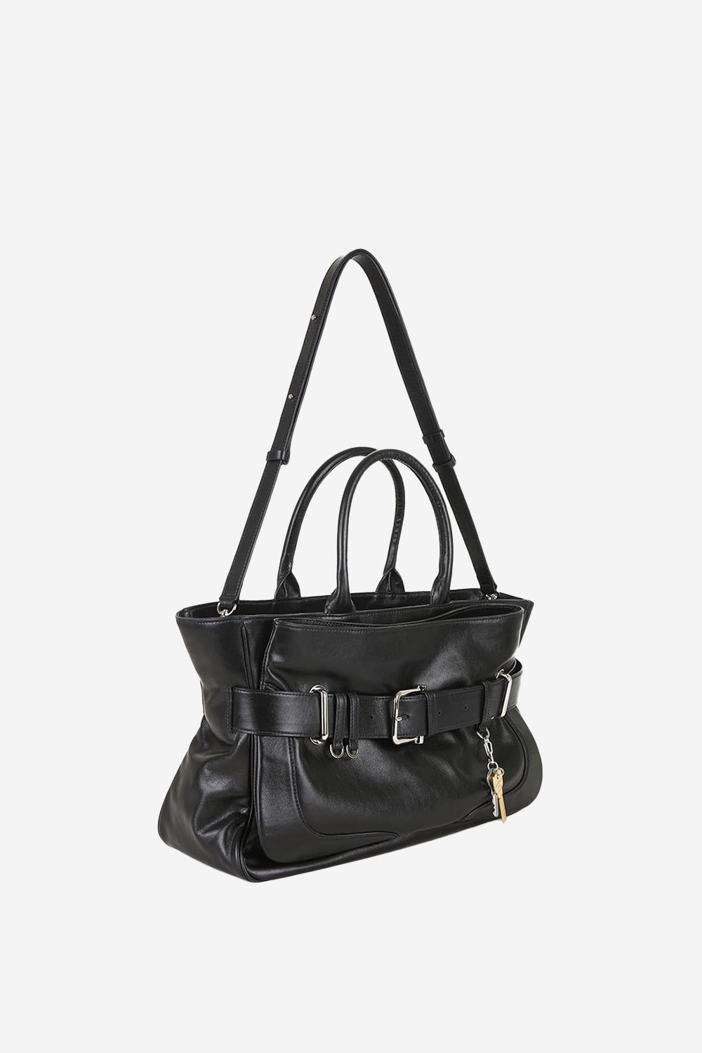 Tote brocle leather shoulder bag