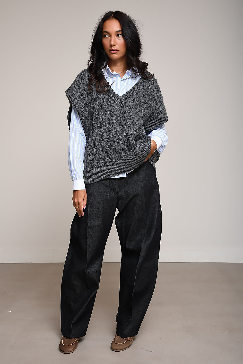 Mr Mittens - Cross hatch maxi vest