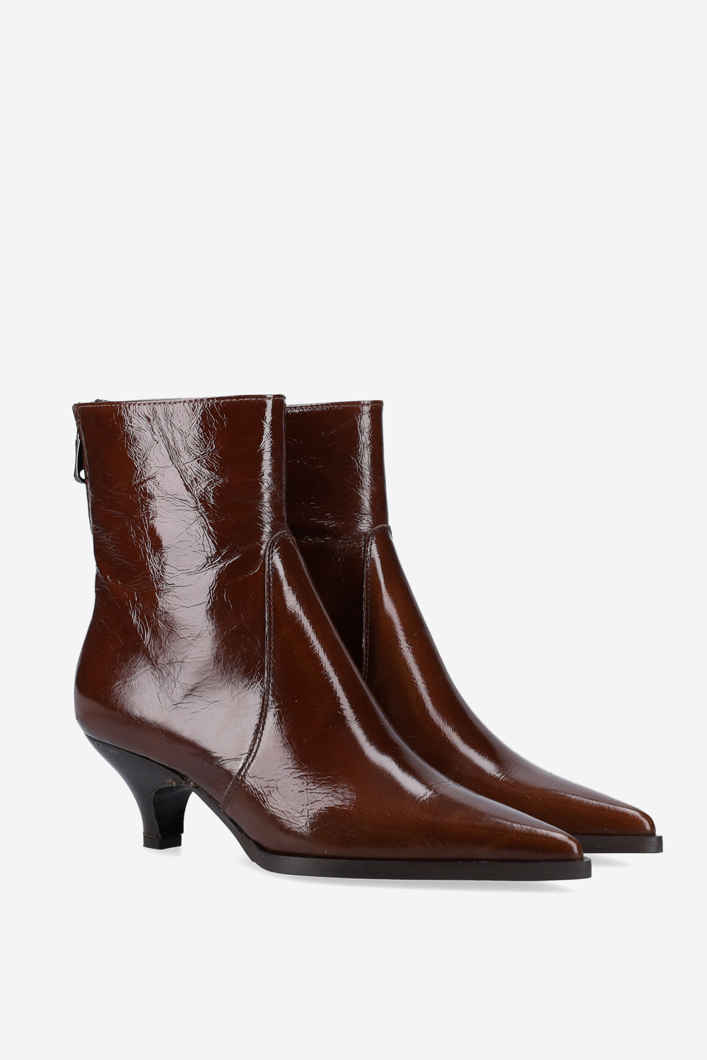 Franco Giusti - Pointed-toe leather zipper boots