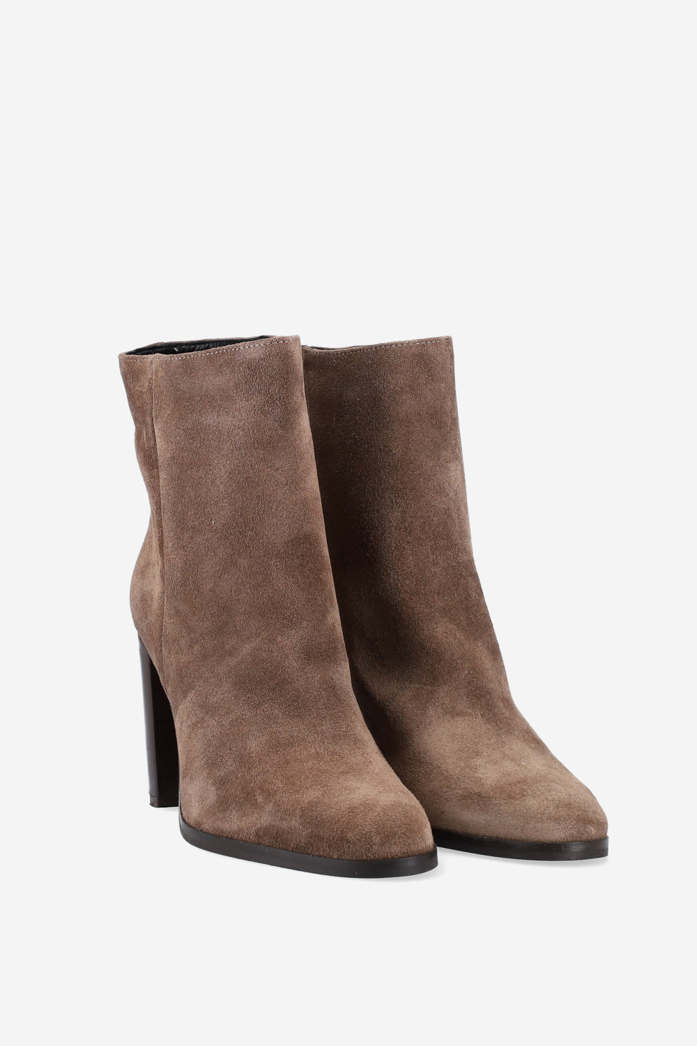 Suede heeled ankle boots