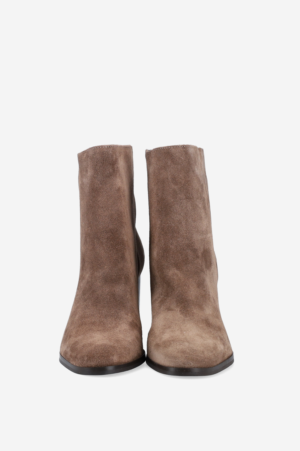 Suede heeled ankle boots