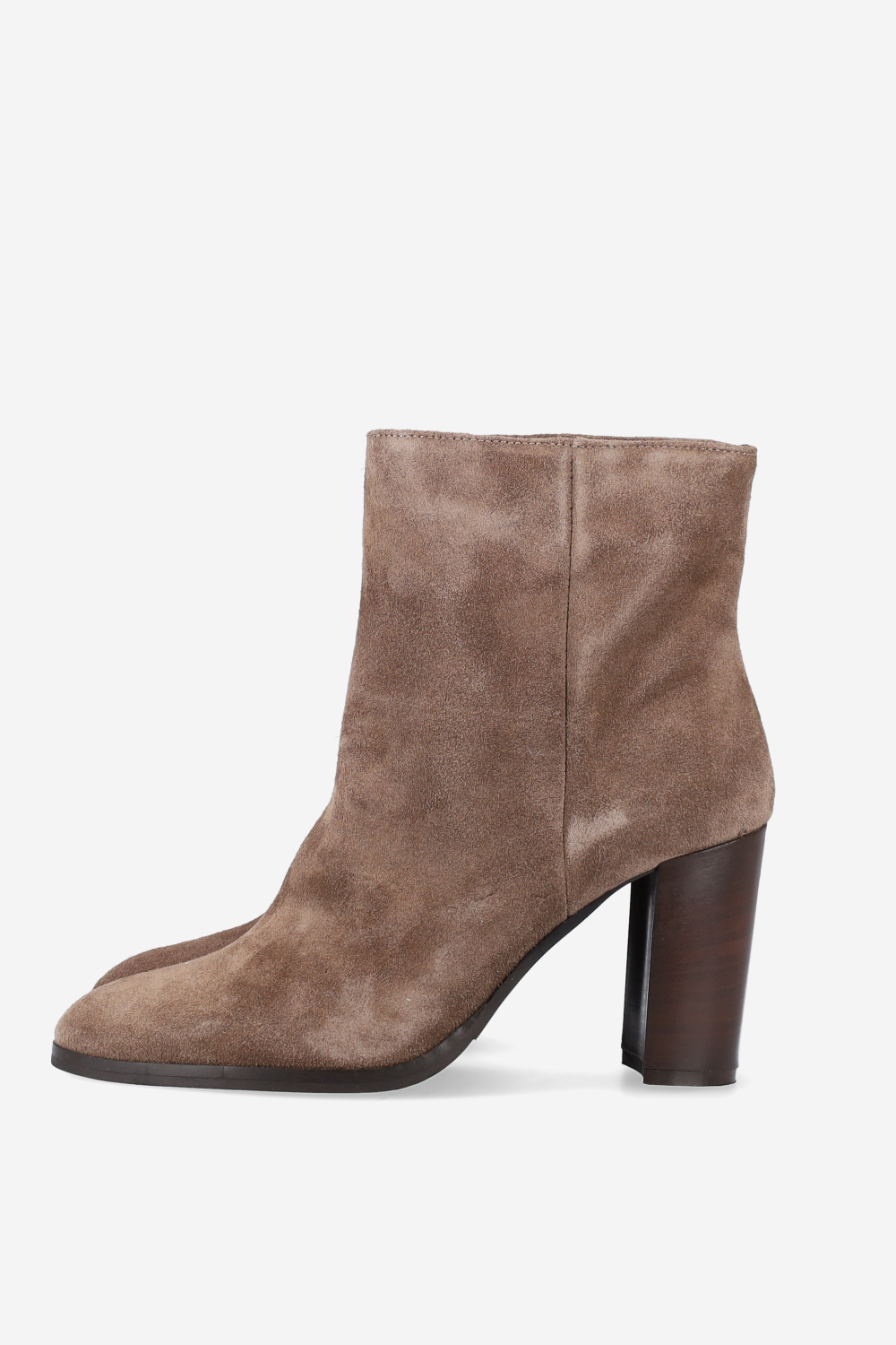 Suede heeled ankle boots