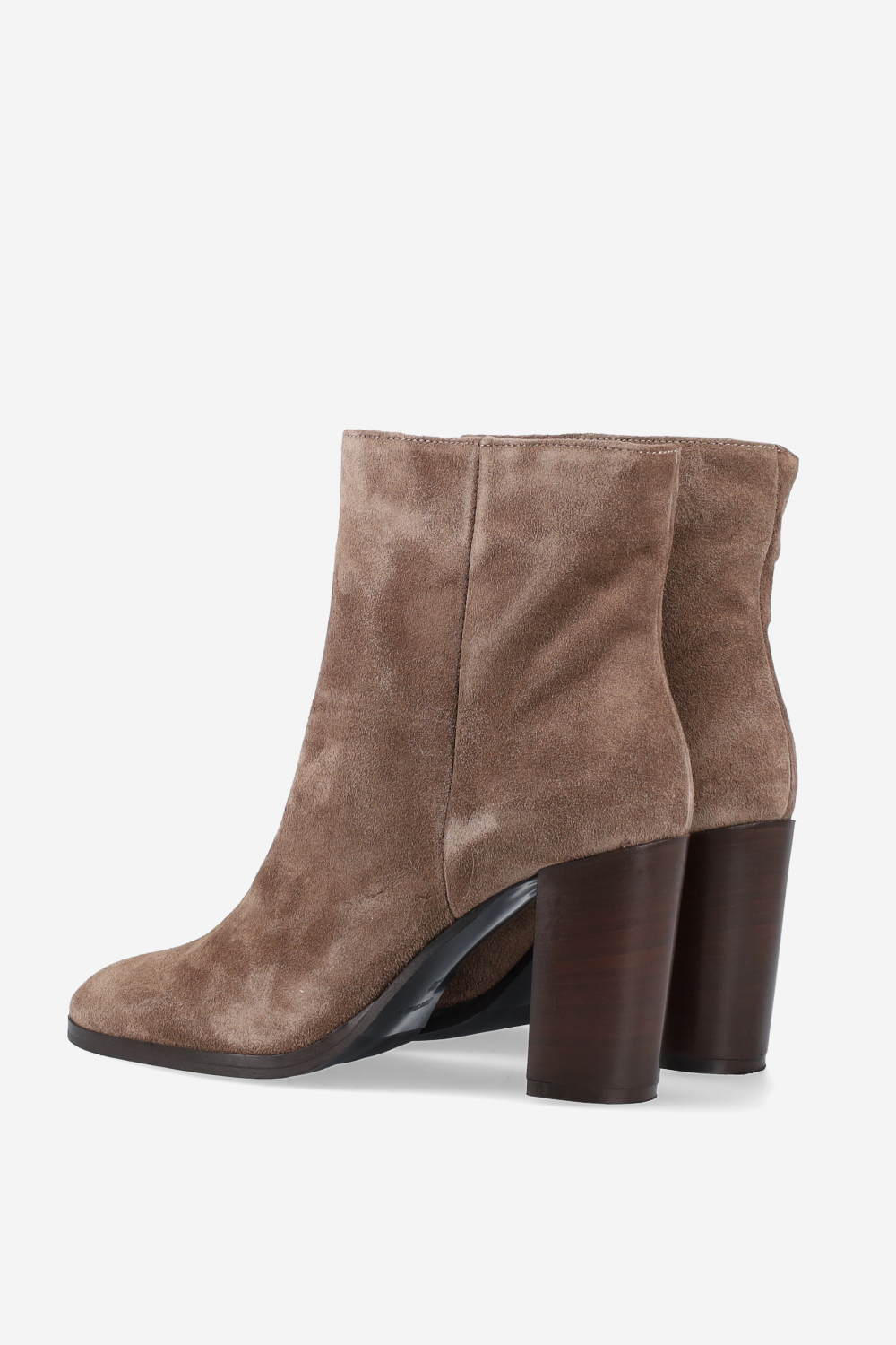 Suede heeled ankle boots