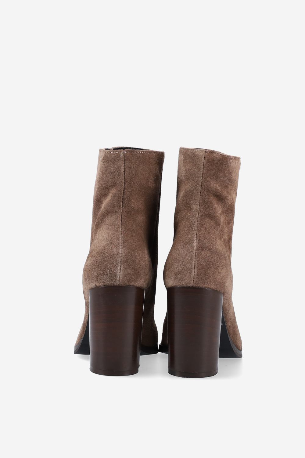 Suede heeled ankle boots