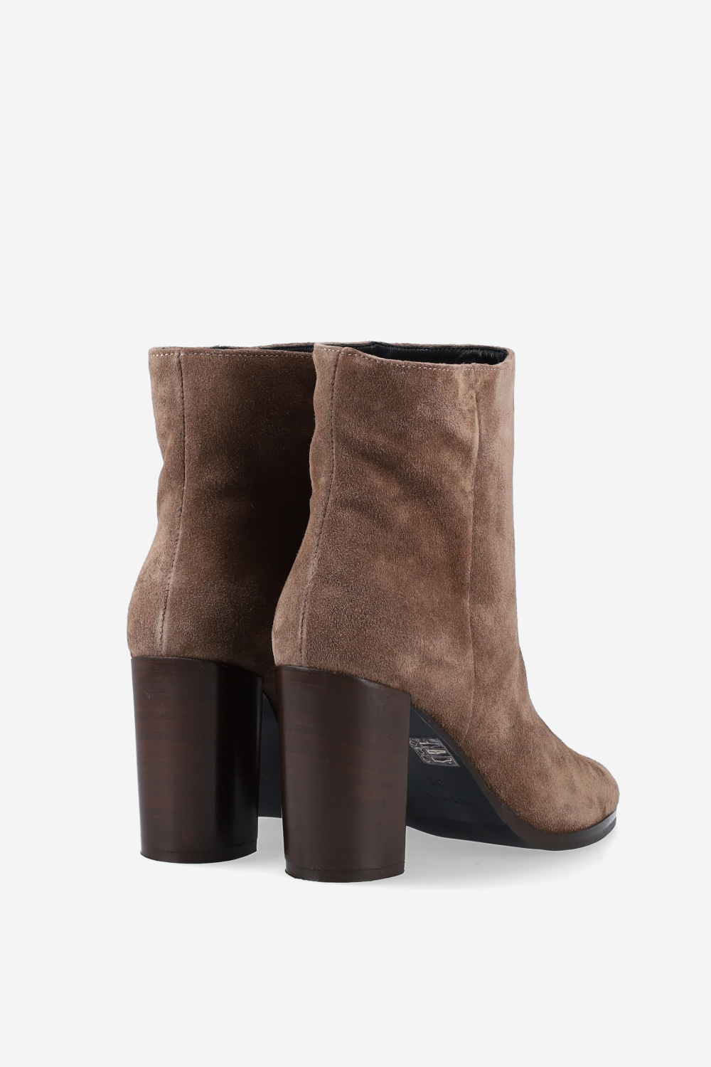 Suede heeled ankle boots