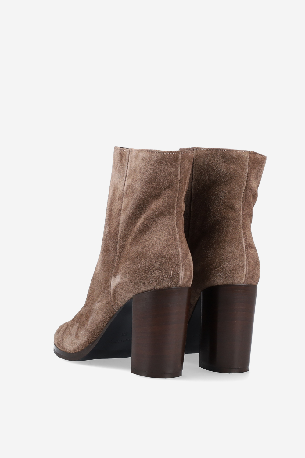Suede heeled ankle boots