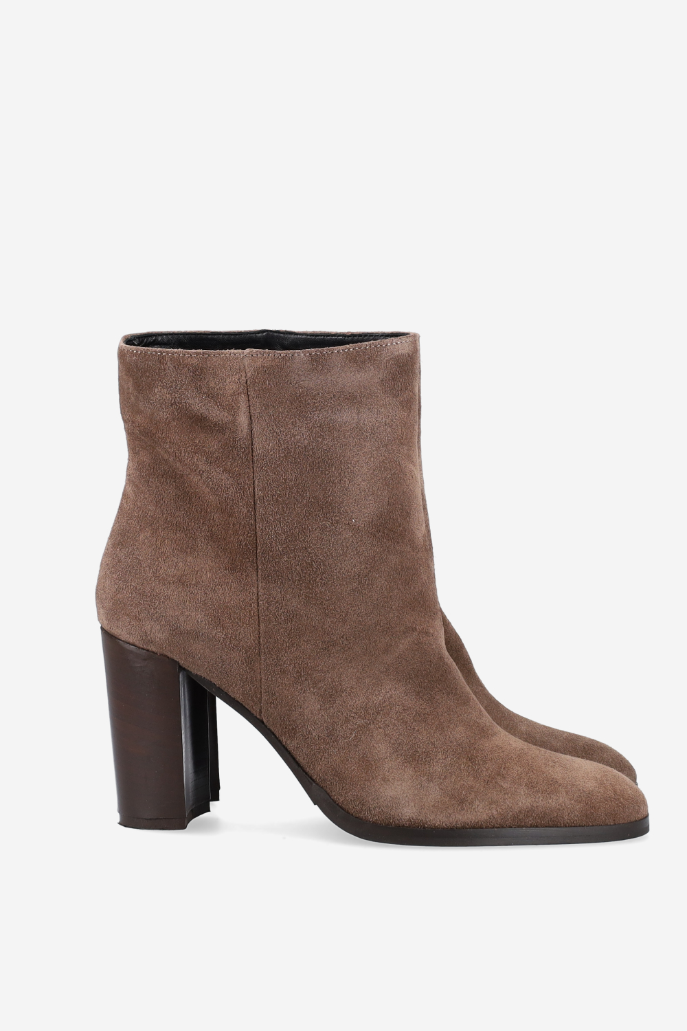 Suede heeled ankle boots