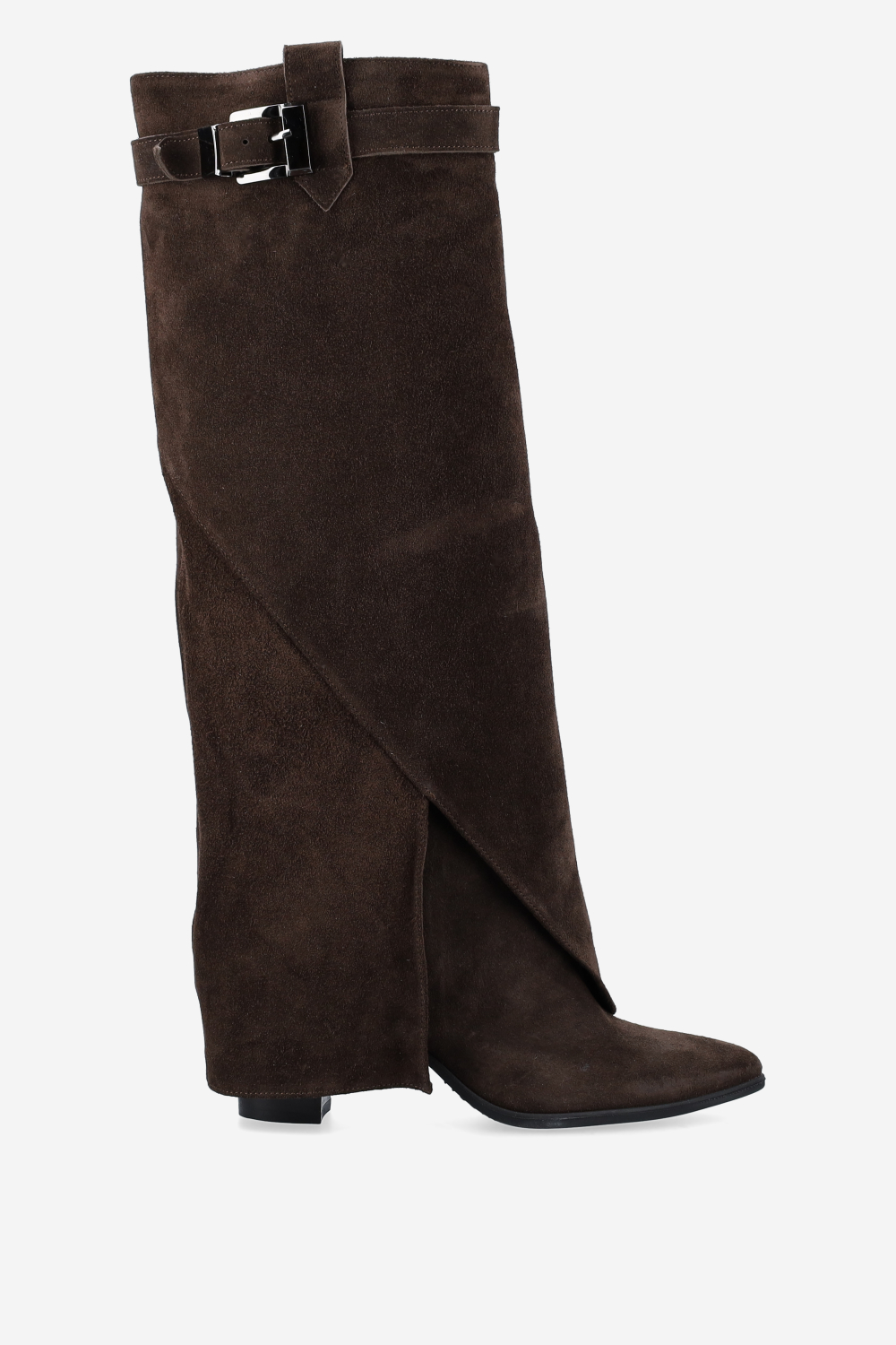 Franco Giusti - Fold-over suede knee-high boots