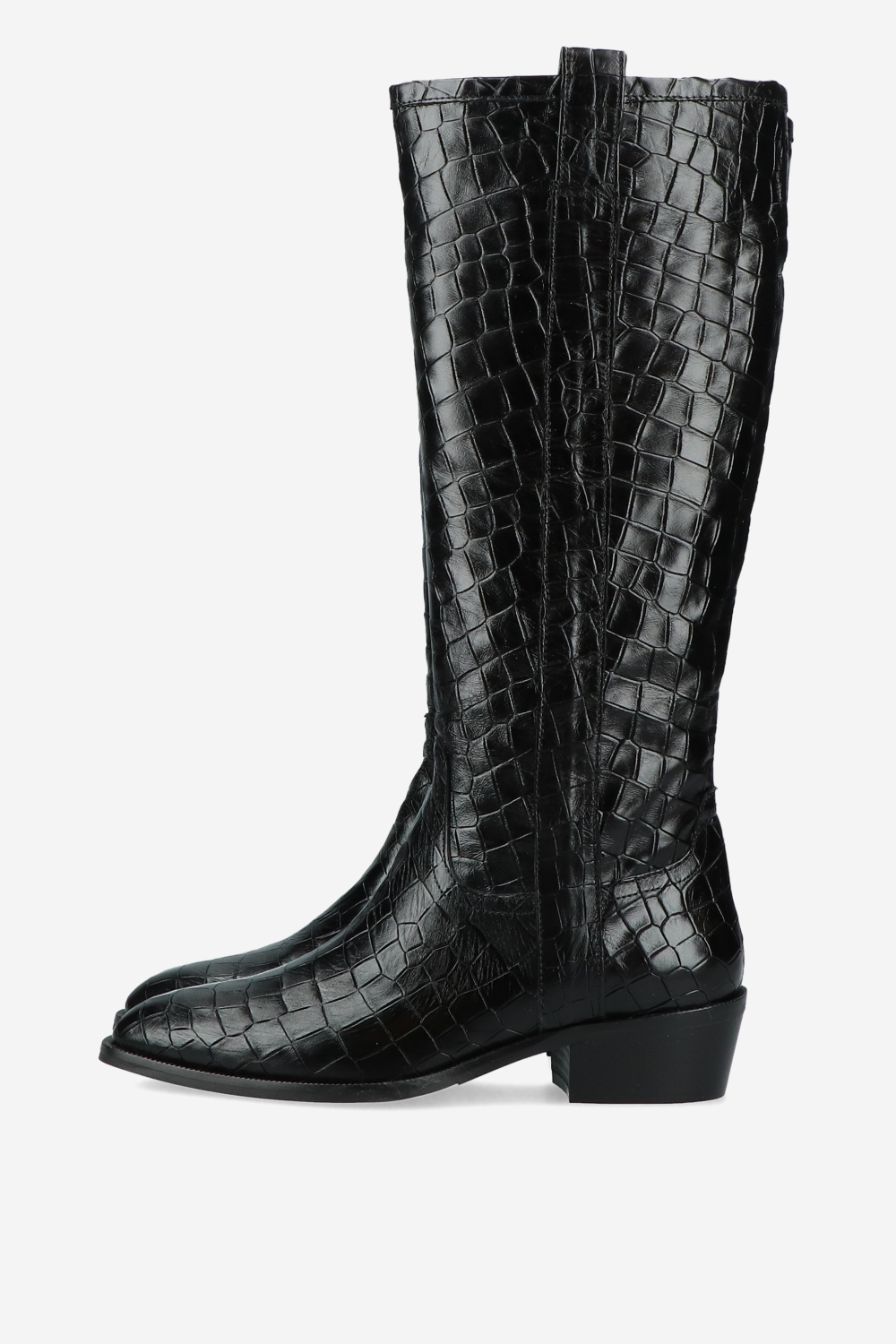 Croco leather boots