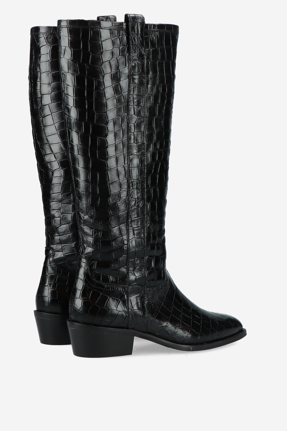Croco leather boots