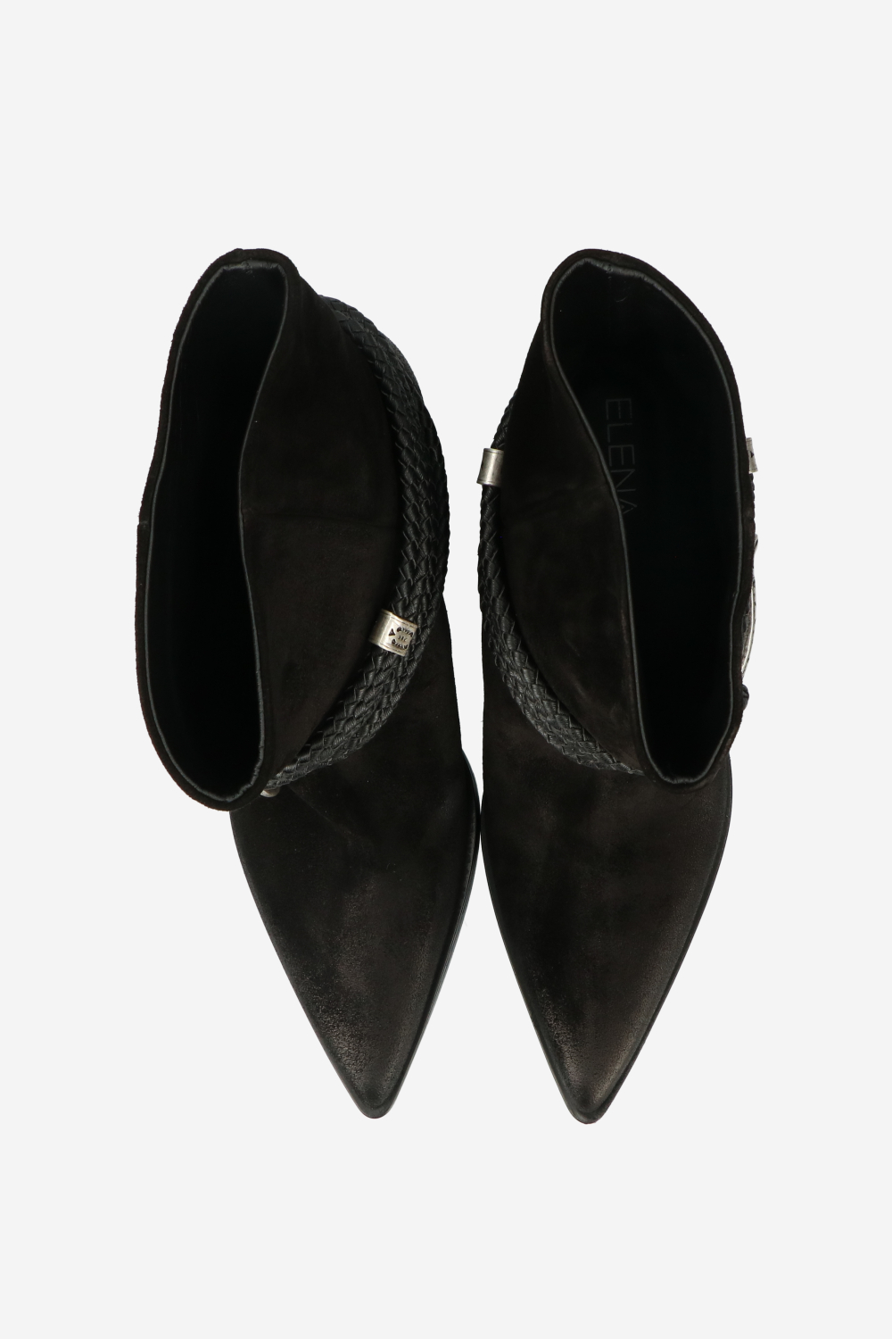 Suede wrap around rope ankle boots