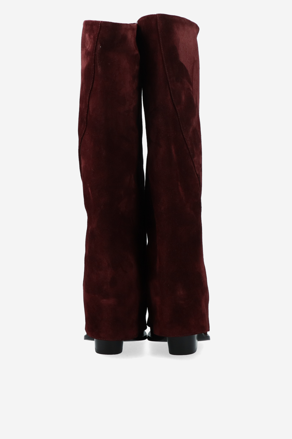 Fold-over suede boots