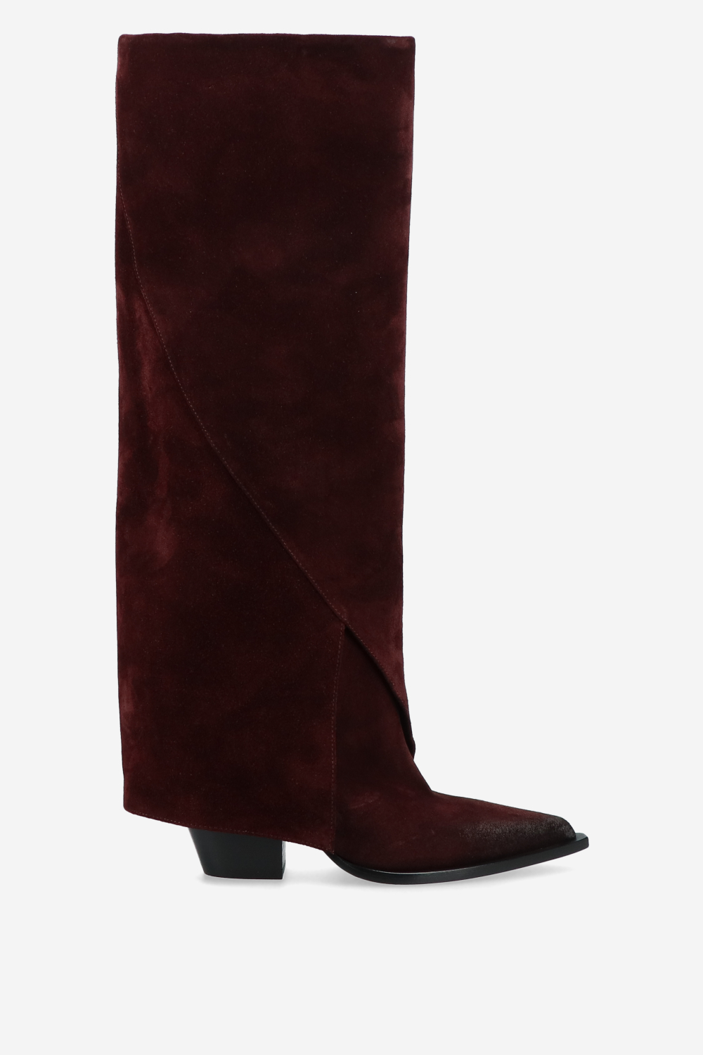 Elena Iachi - Fold-over suede boots