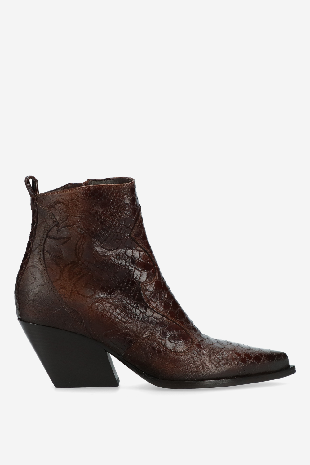 Elena Iachi - Embossed leather ankle boots