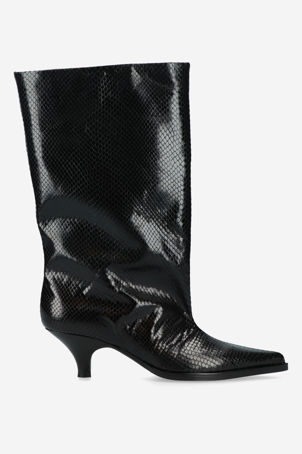 Elena Iachi - Snake embossed slouch boots