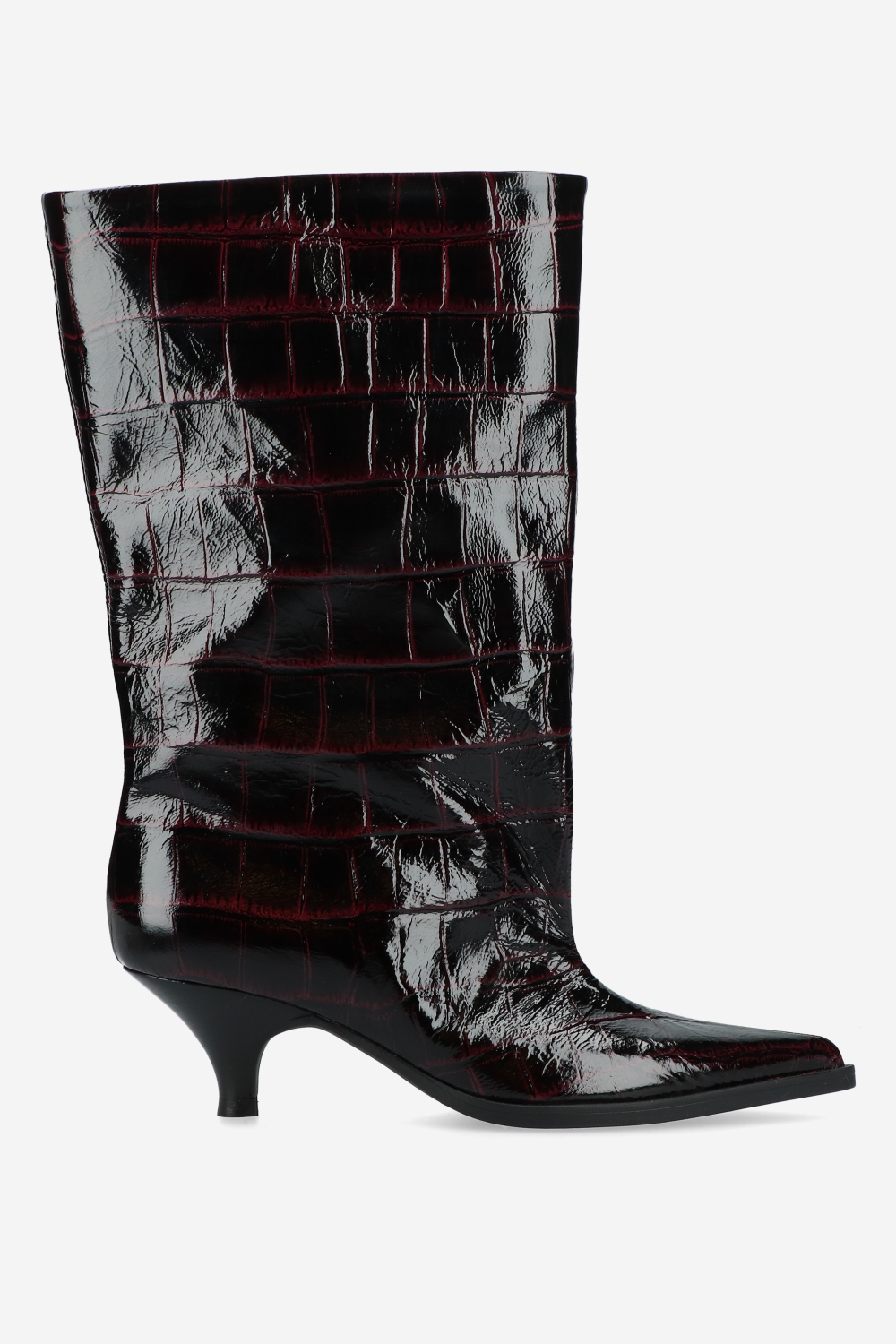Elena Iachi - Embossed leather slouch boots