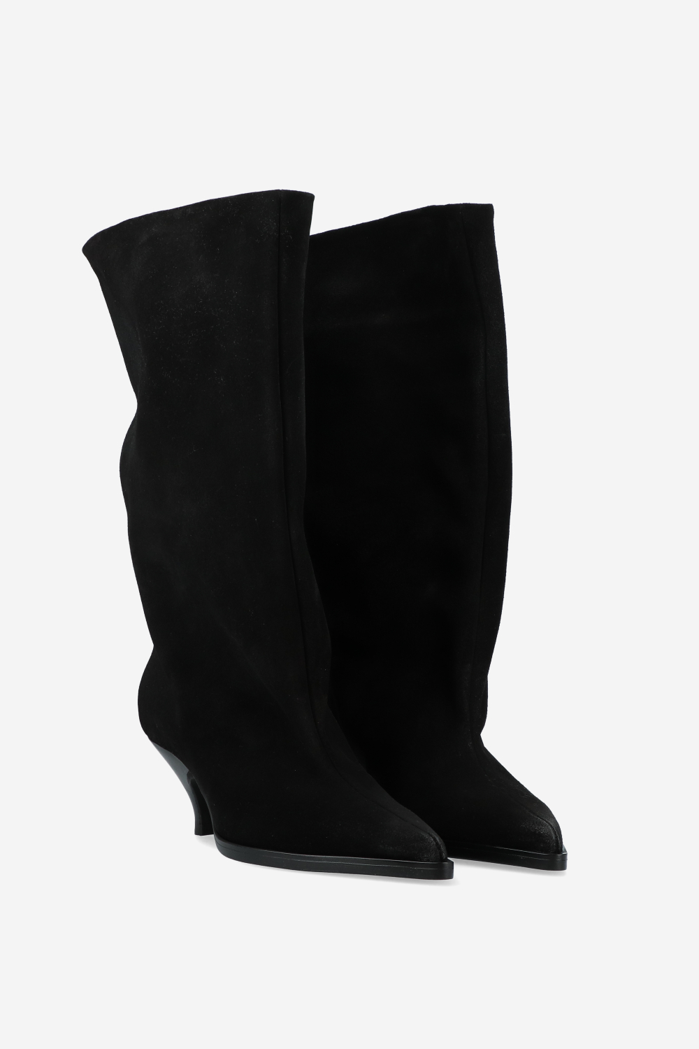 Suede slouch boots