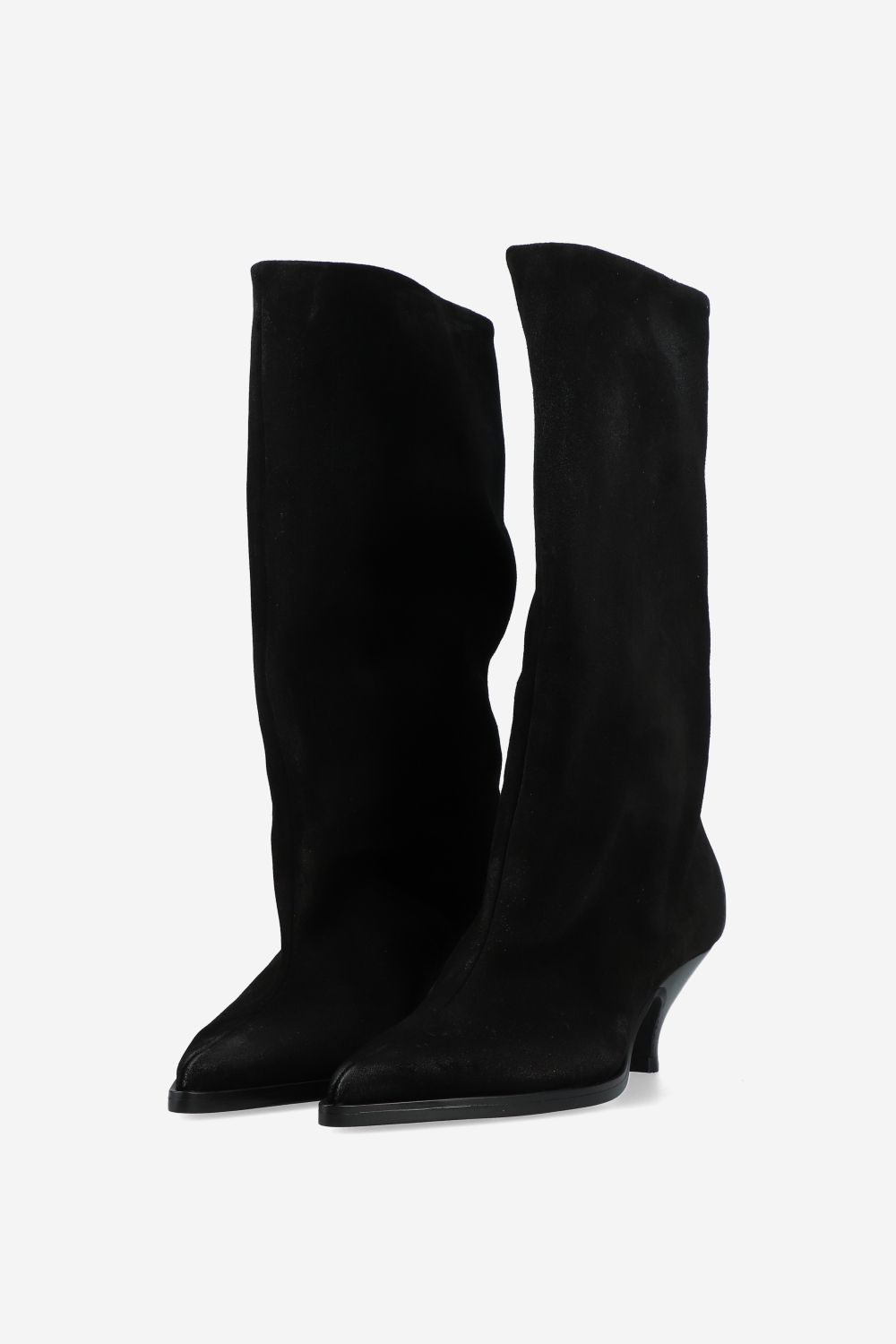 Suede slouch boots
