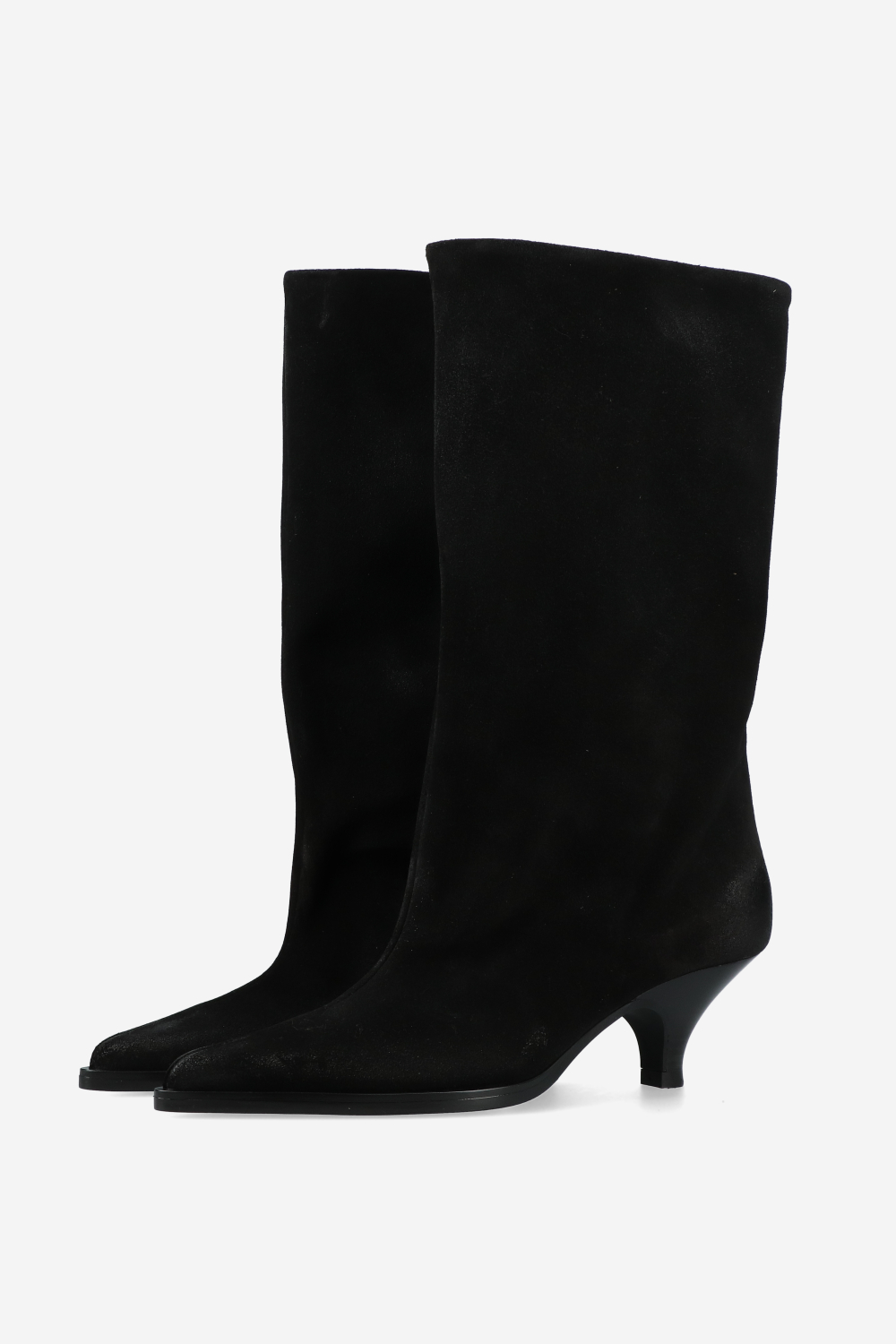 Suede slouch boots