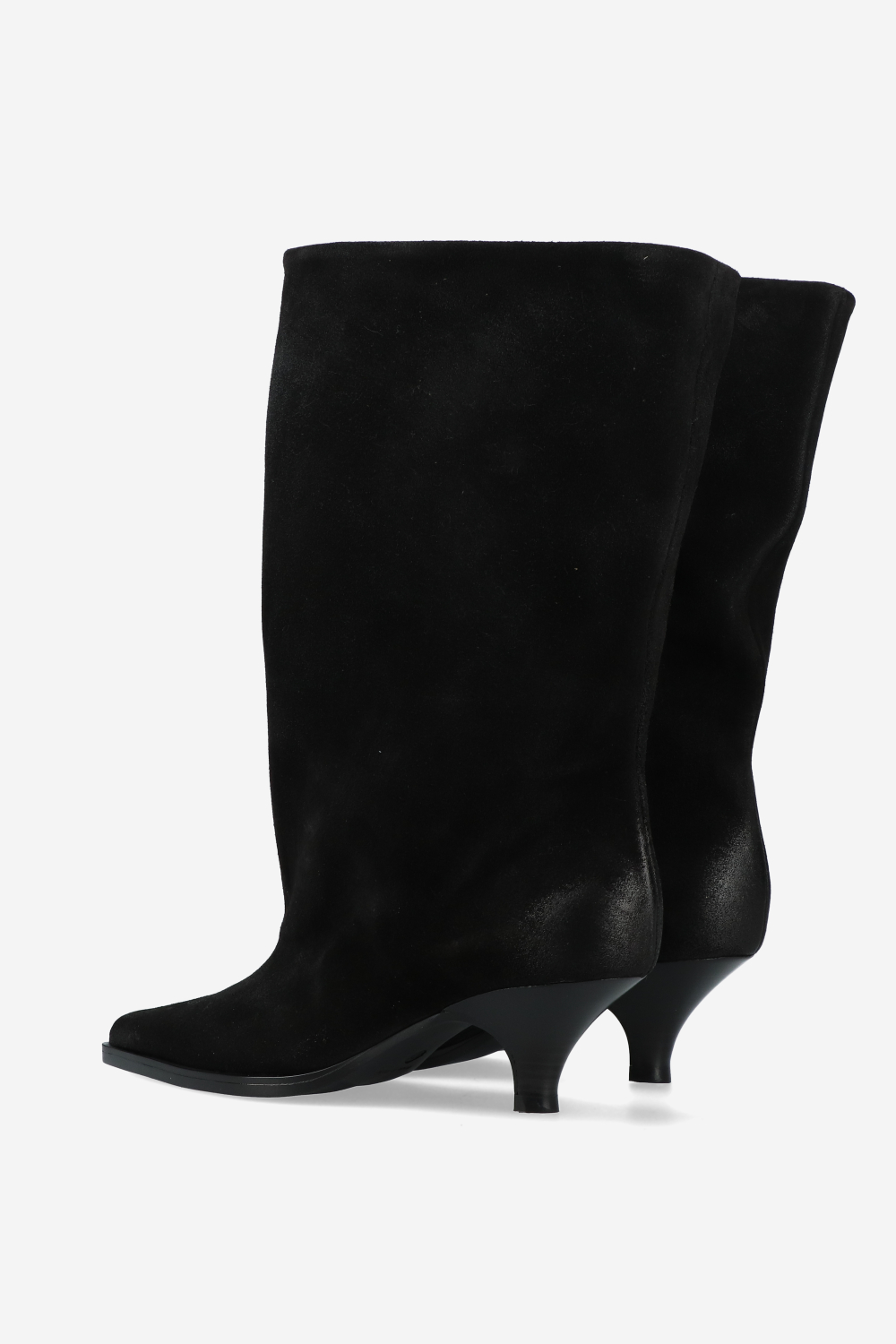 Suede slouch boots