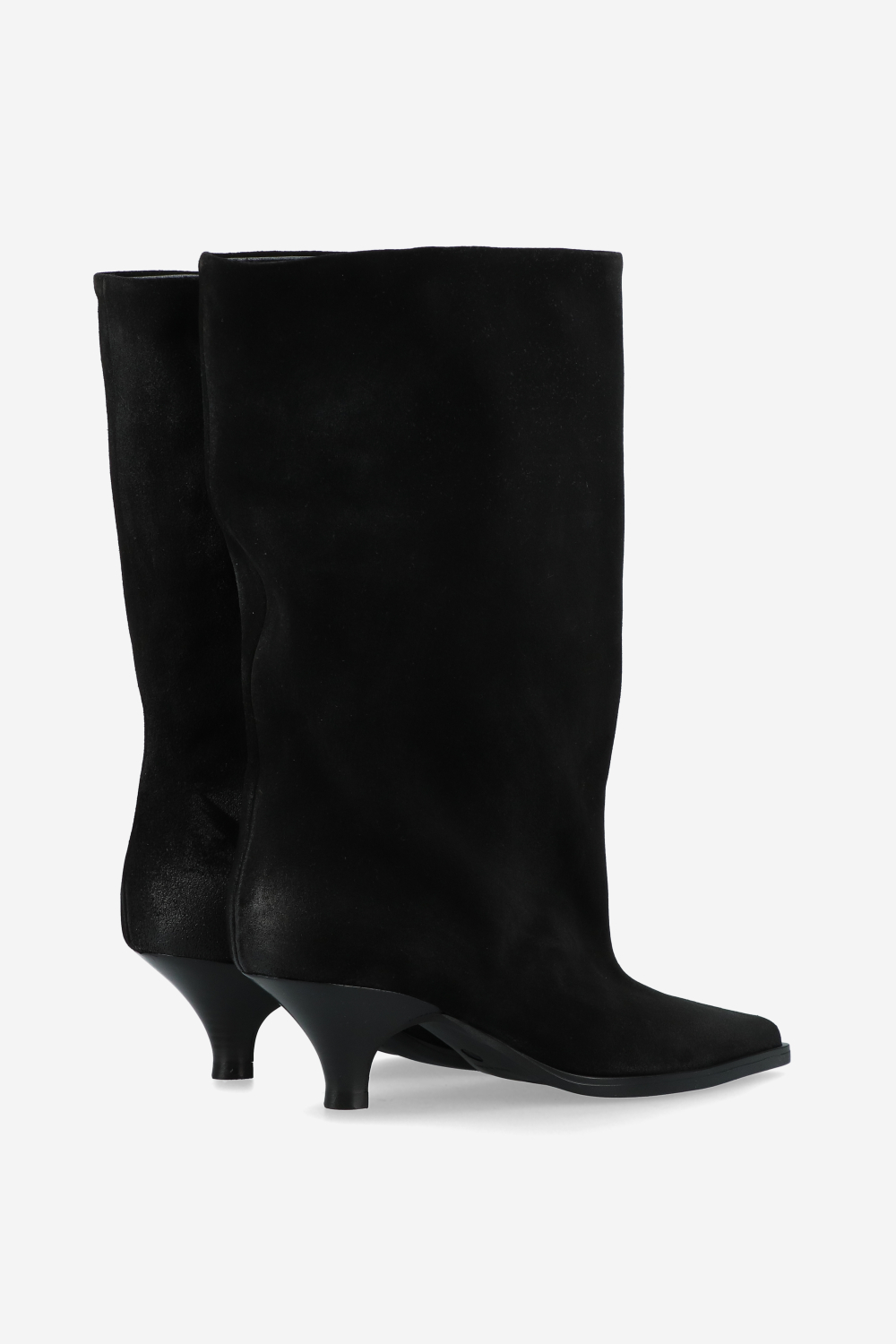 Suede slouch boots
