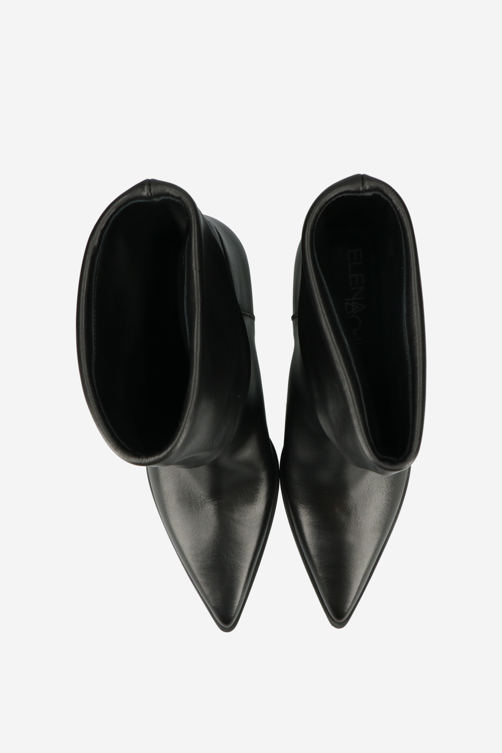 Leather fold-over ankle boots