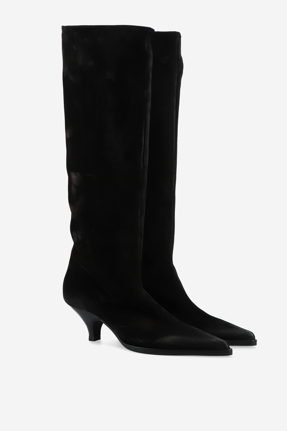Suede slouch boots