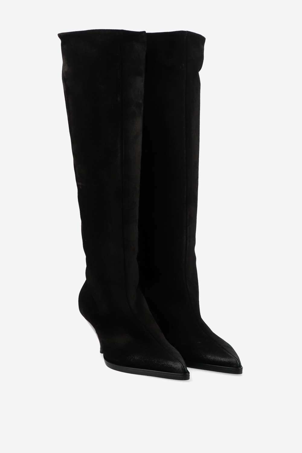Suede slouch boots