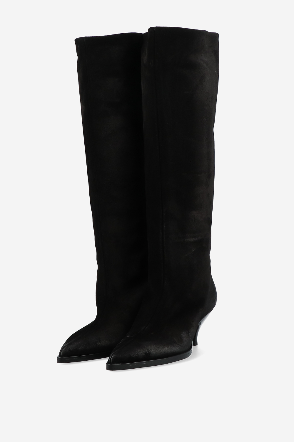 Suede slouch boots