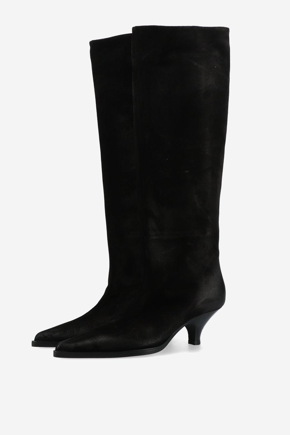 Suede slouch boots