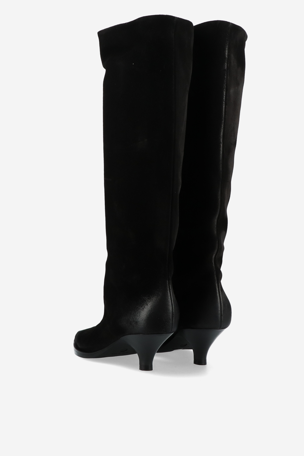 Suede slouch boots