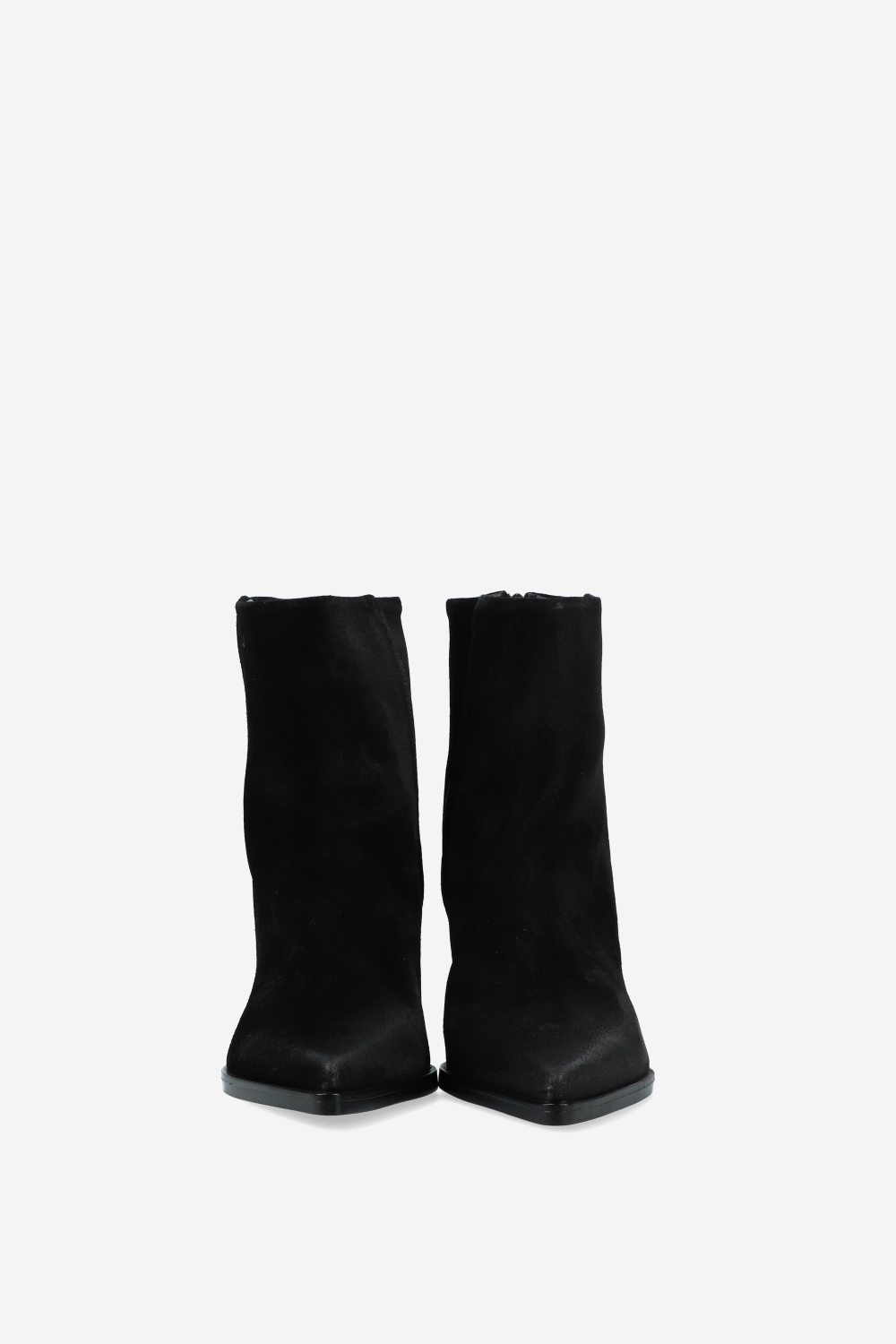 Pointed toe suede ankle boots