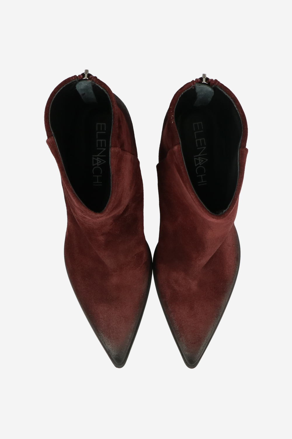 Pointed toe suede ankle boots