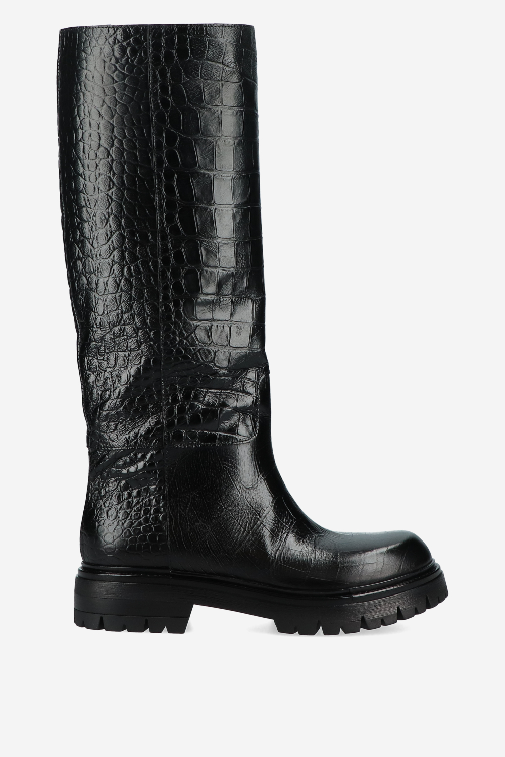 Elena Iachi - Croco high leather boots