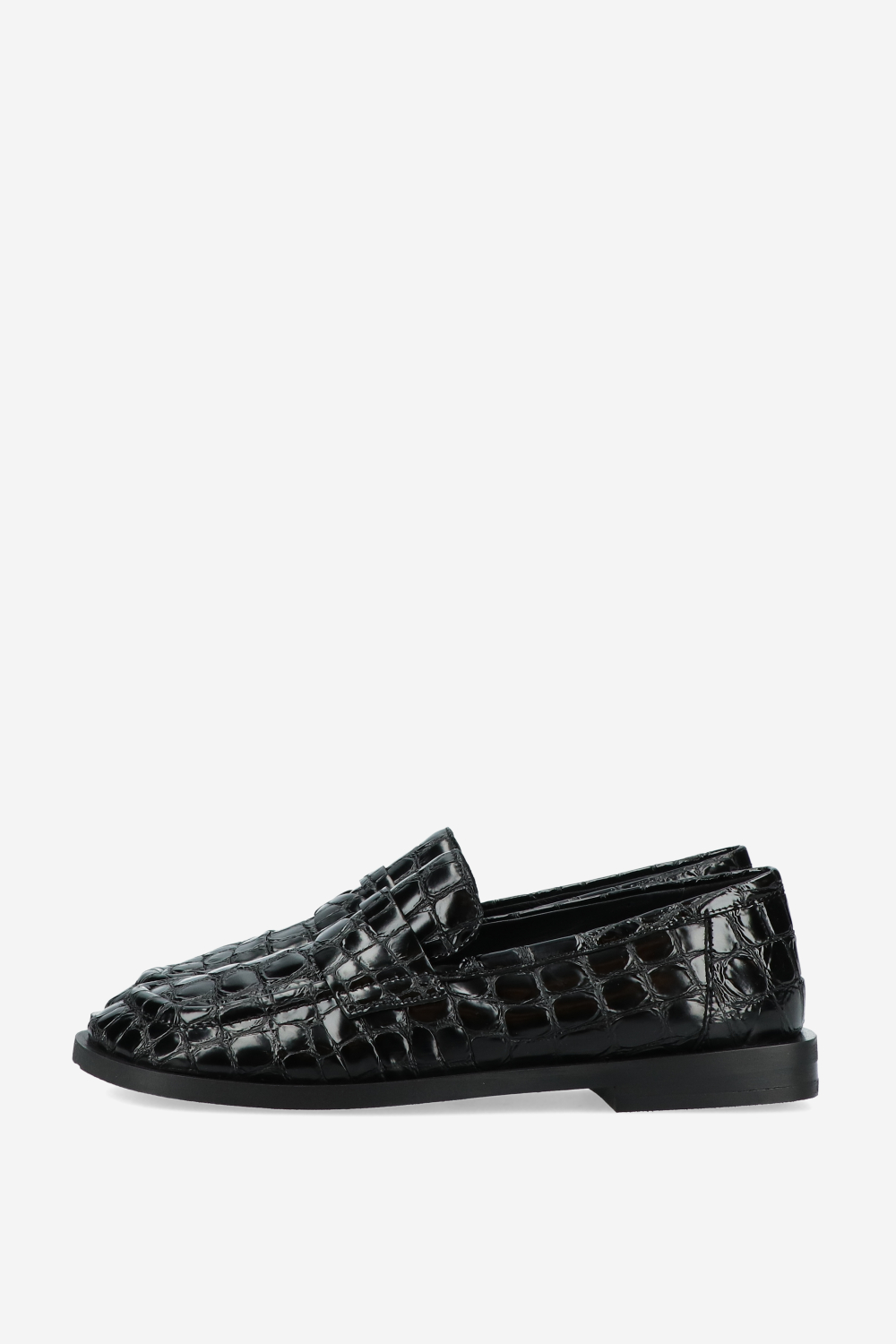 Croco leather loafers