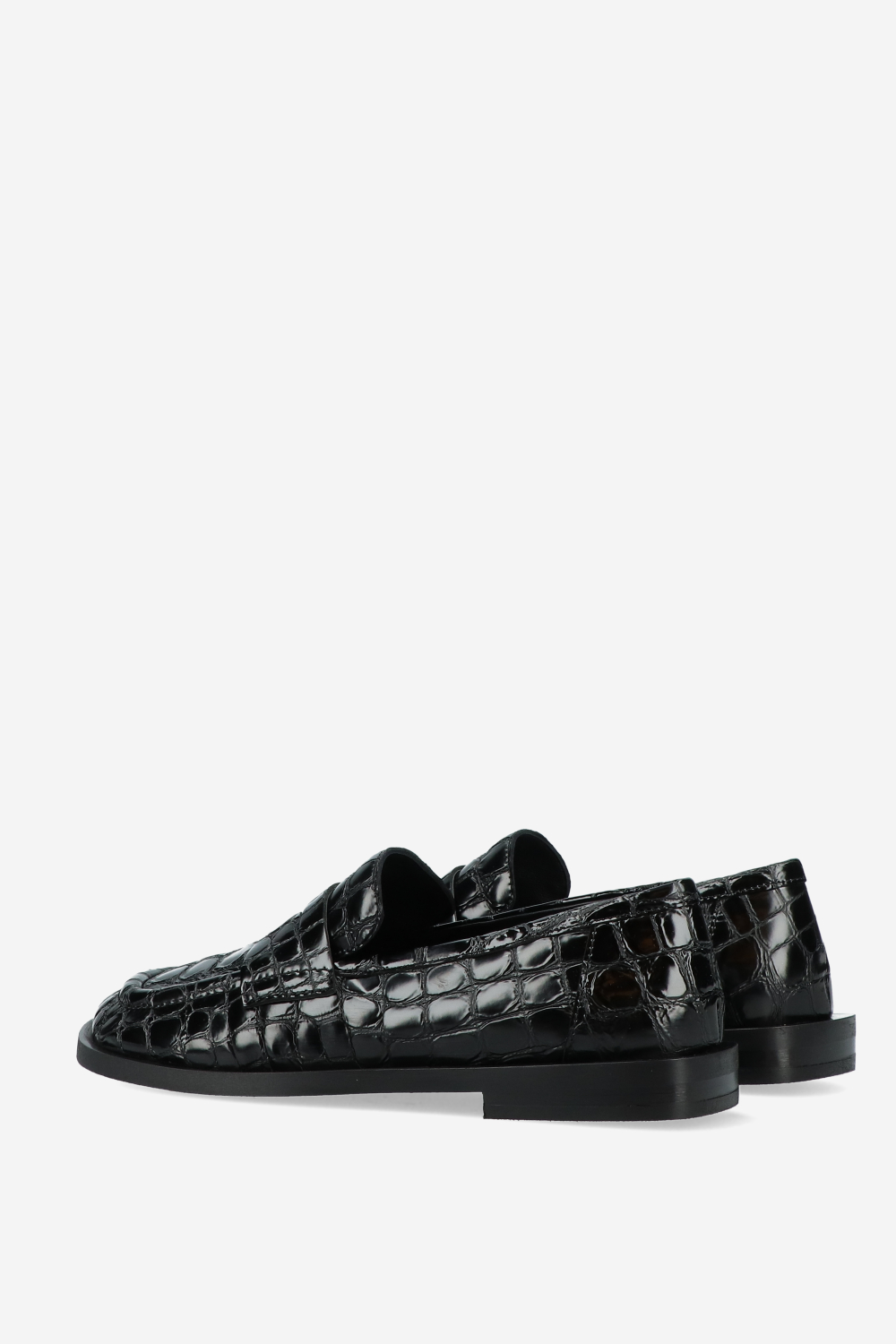 Croco leather loafers