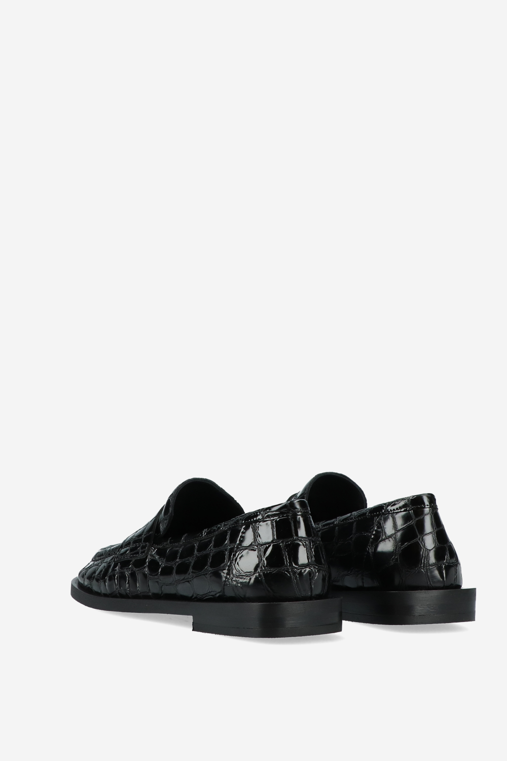 Croco leather loafers